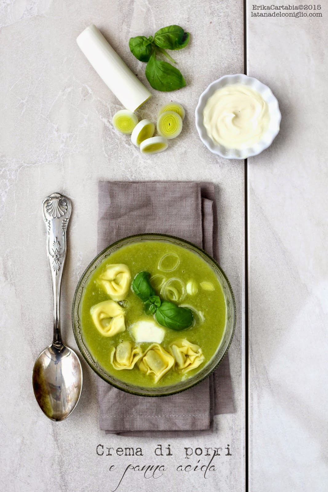 crema di porri e panna acida