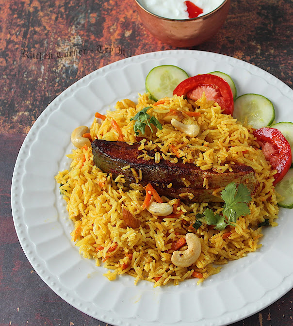 Easy Fish Pulao/ Indian Fish Pilaf Pomfret Fish and Rice