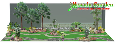 Desain Taman Tropis Modern