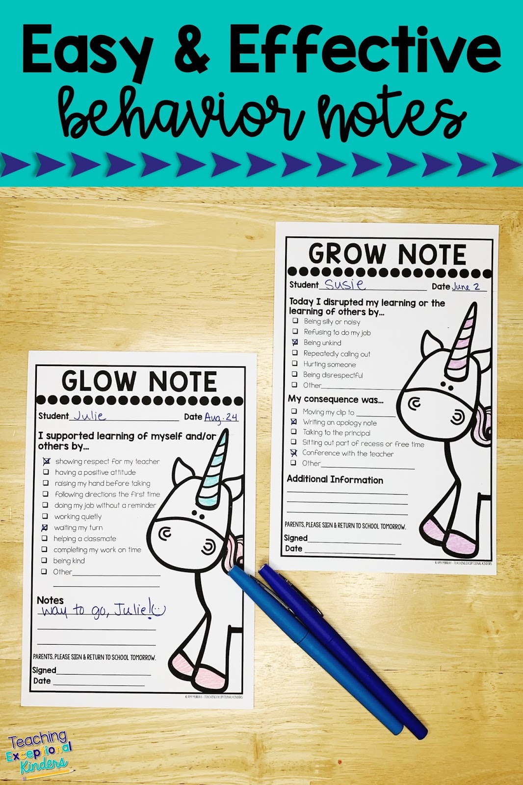 How To Use Simple Behavior Notes To Improve Your Classroom Management ...