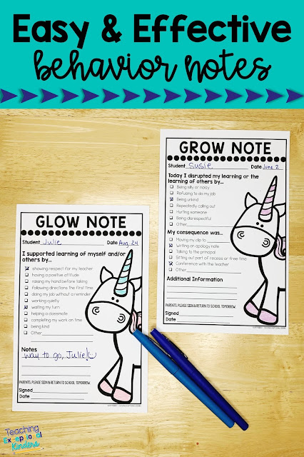 Behavior notes to send home to parents can completely change your classroom management!