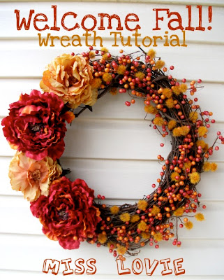 Miss Lovie: Welcome Fall Wreath {A Tutorial}