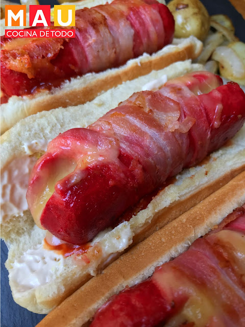 mau cocina de todo hot dogs callejeros de carrita salchicha roja para asar hochos jochos receta