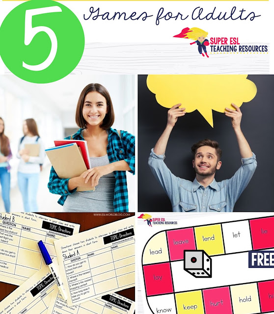Looking for some fun and exciting speaking games for adults in your ESL/ESOL classes? Look no further, this page includes links to fun and free games you can use with your students at different levels of ESL.