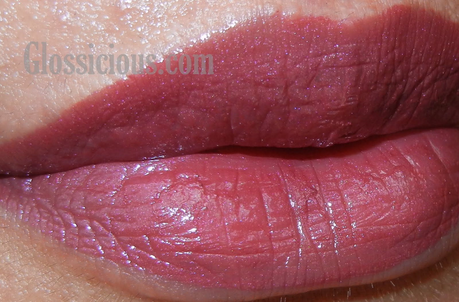 MAC Cremesheen lipstick Party Line Lip Swatch Glossicious by Sarah