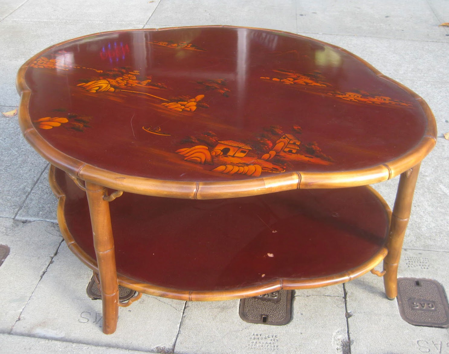 UHURU FURNITURE & COLLECTIBLES SOLD Large Japanese Coffee Table 80