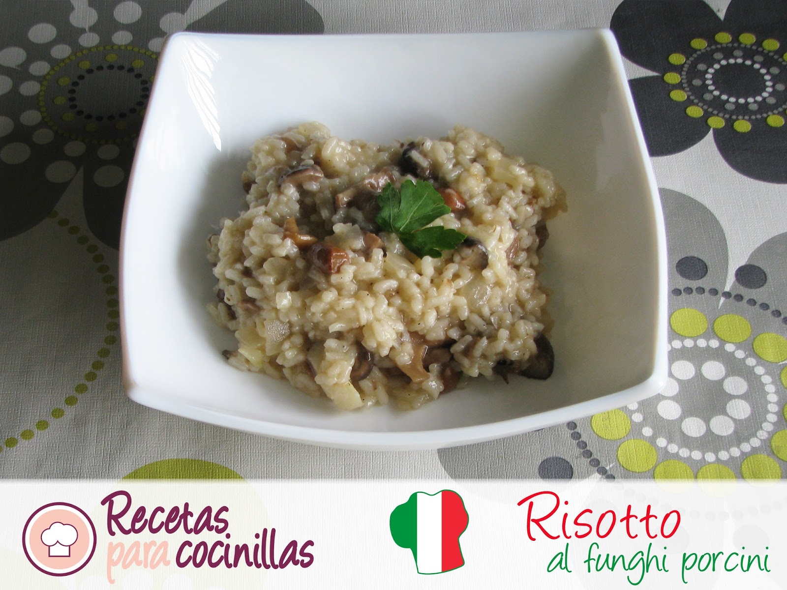 Recetas para cocinillas Risotto de setas (Risotto al funghi porcini)