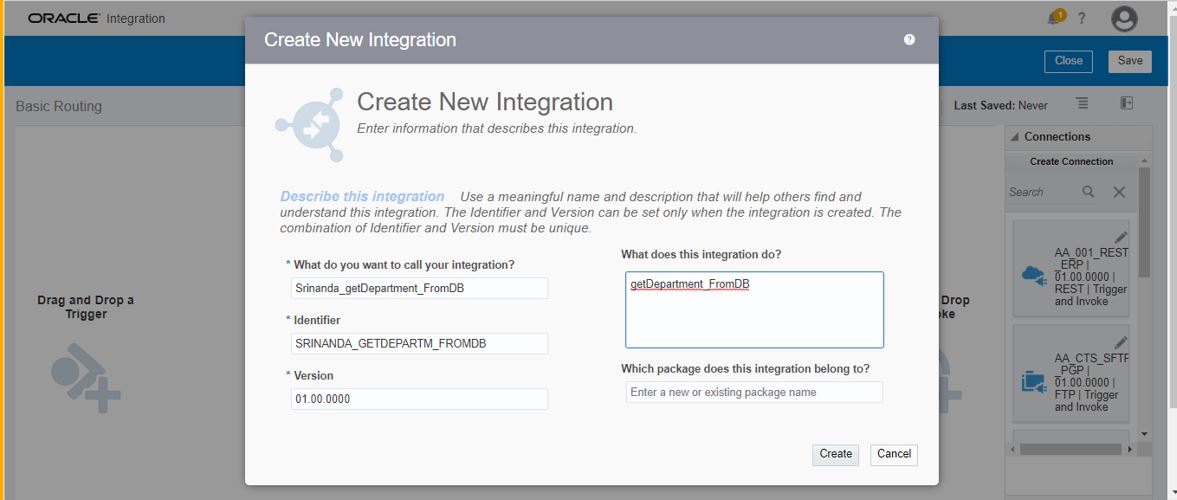 soalicious OIC Create an Integration (Rest to DB data fetch)