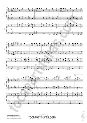 Hoja 3 de 9 Partitura del Clásico de Disney Dumpo para Piano a cuatro manos Pink Elephants on parade  Four Hands Sheet Music for Piano / Pianists