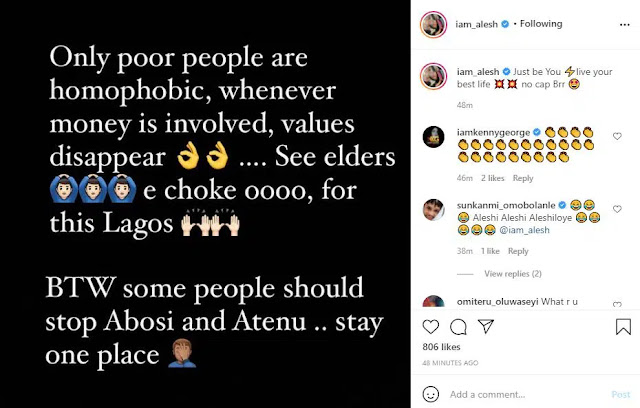 Whenever money is involved, values disappear- Actor Alesh Sanni slams Bobrisky and his birthday guests