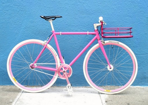 Basikal Fixie Warna Pink