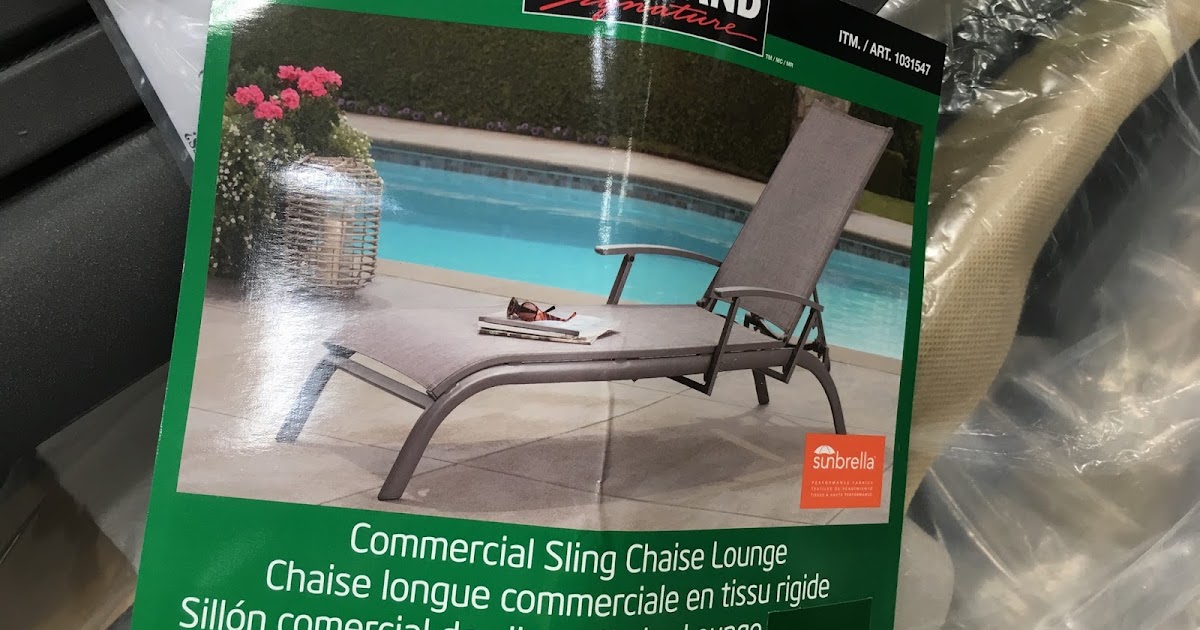 Kirkland Signature Commercial Sling Chaise Lounge Costco Weekender
