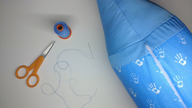 Sewing crayon pillows