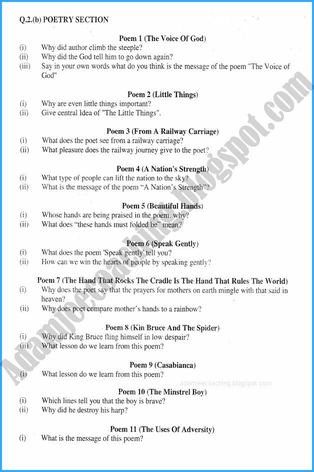 Adamjee notes for class 10 biology image