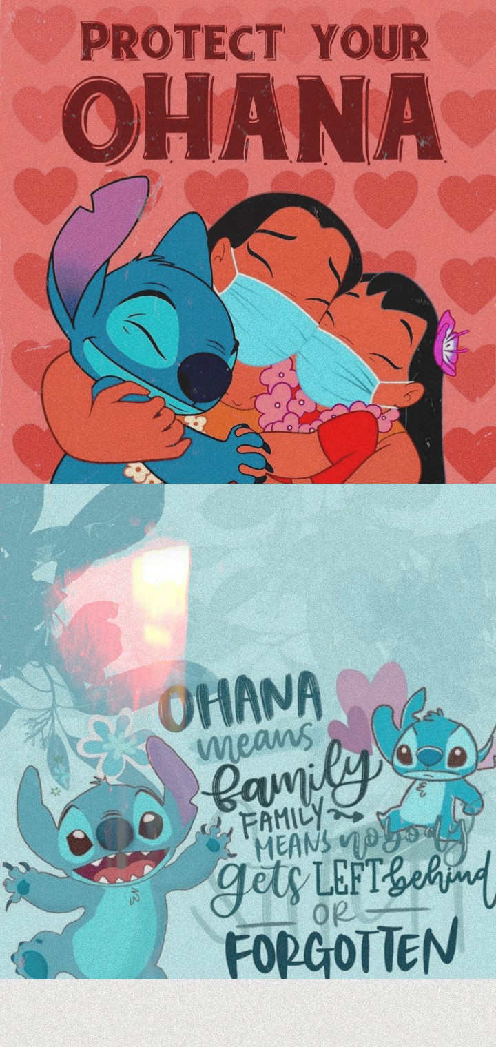 Lilo & Stitch Ohana Mobile Wallpaper 720x1520