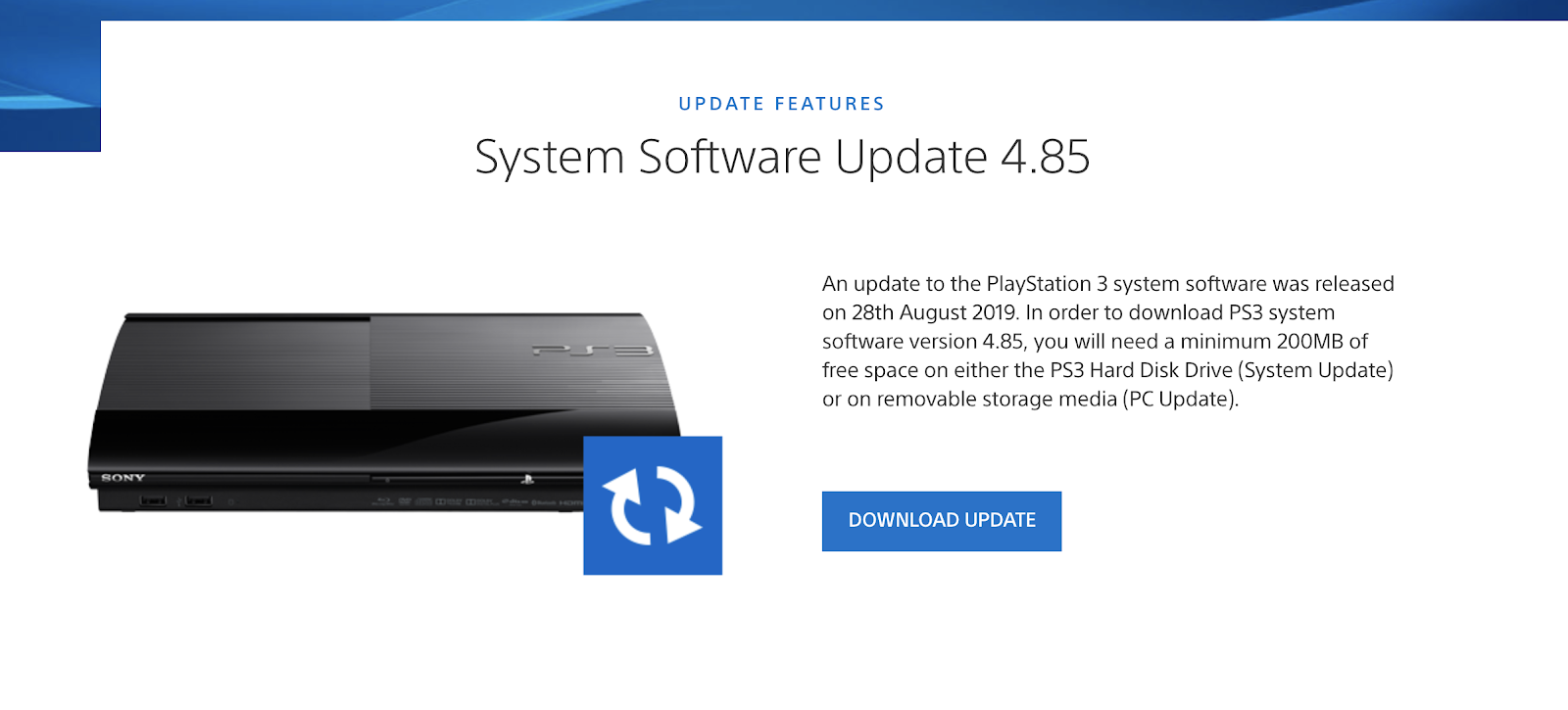 cant download ps3 system software