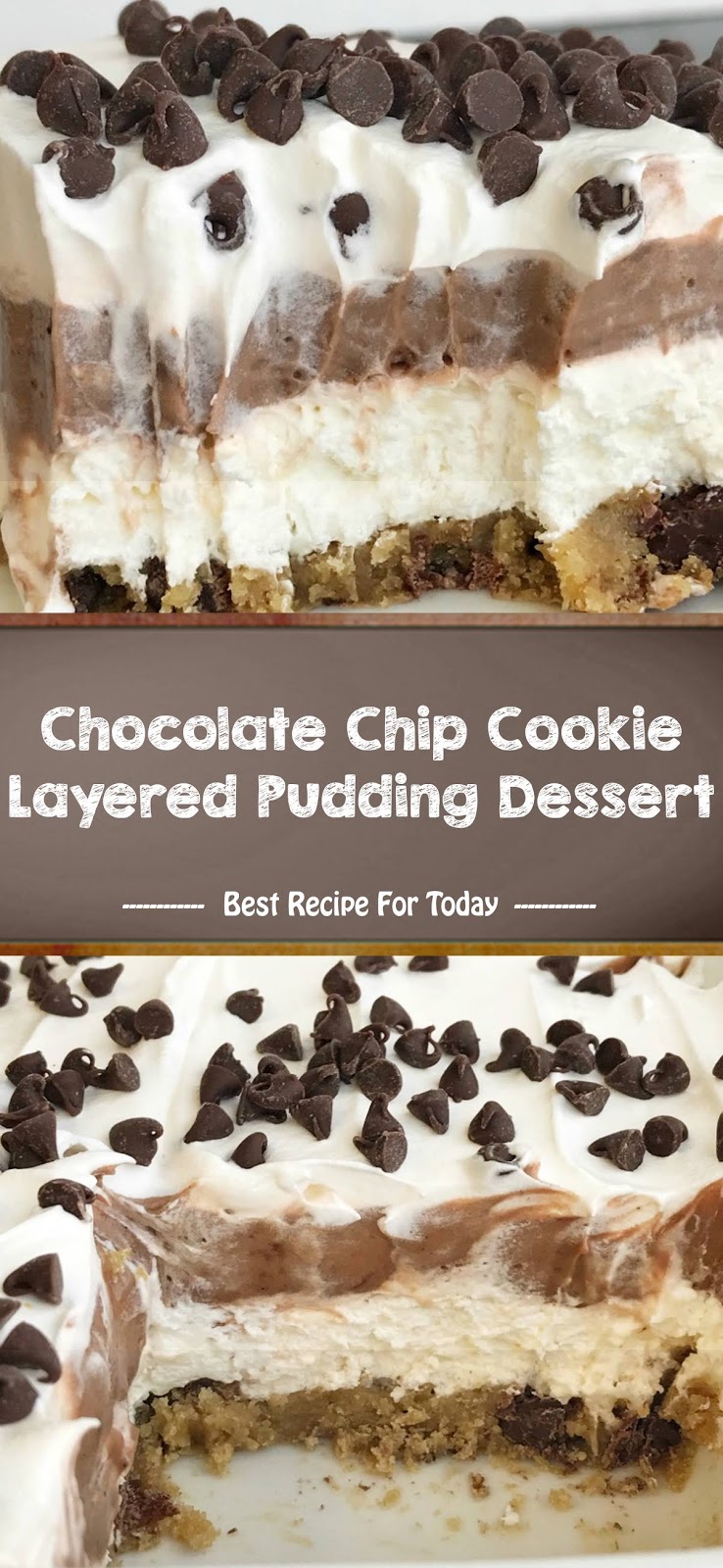 Chocolate Chip Cookie Layered Pudding Dessert pinsgreatrecipes