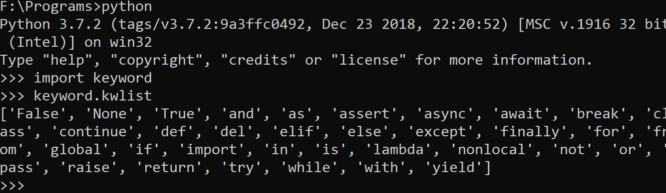 Python For All Reserved Word Or Keyword python-for-all-reserved-word-or-keyword
