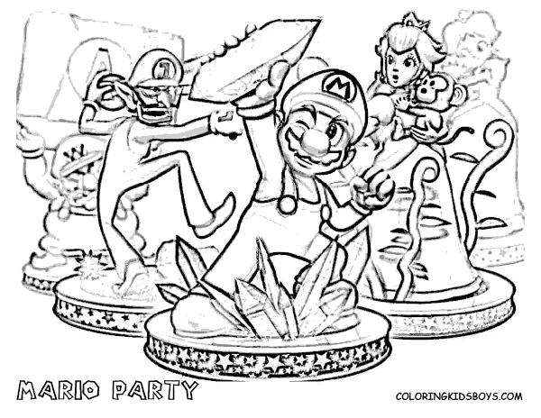 17+ Super Mario Party Coloring Pages