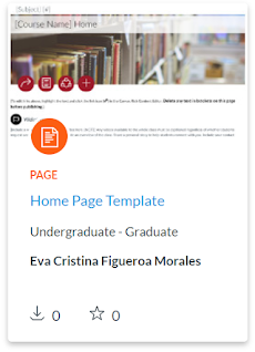 Home Page Template card in Commons