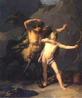 centaur Chiron and young Achilles