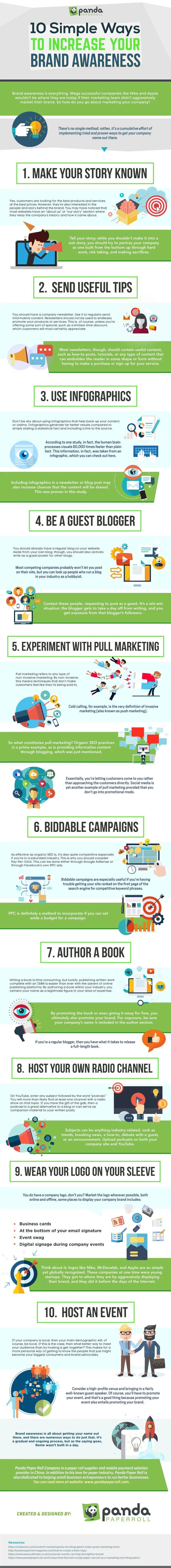 10 Simple Ways to Increase Brand Awareness - #Infographic