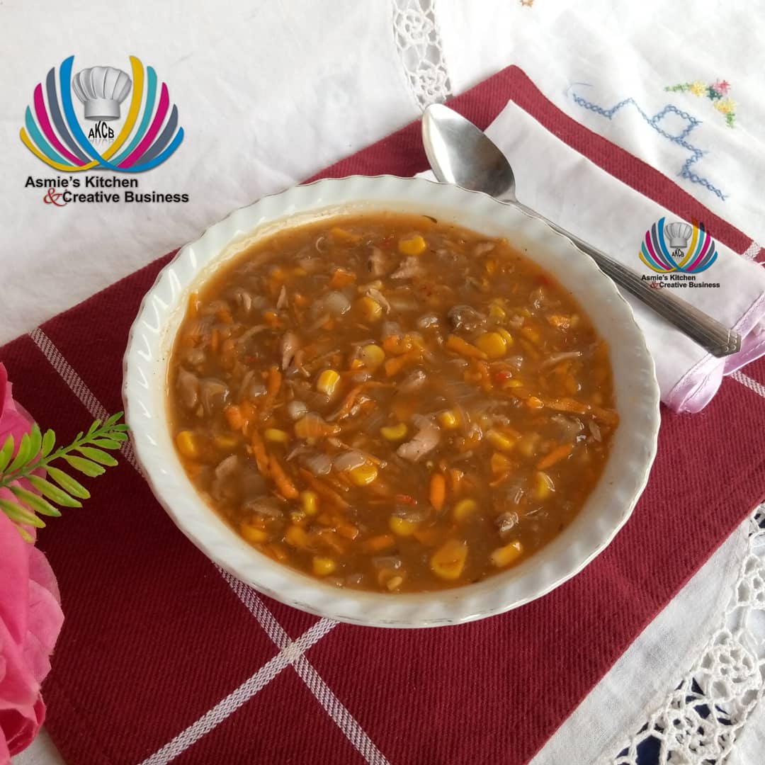 Shredded Chicken Soup Asmie's Kitchen