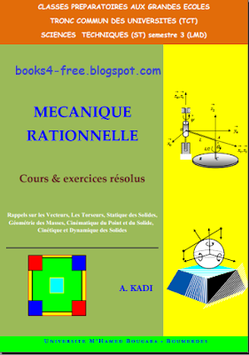 Livre Mécanique Rationnelle Cours et exercices résolus GRATUIT