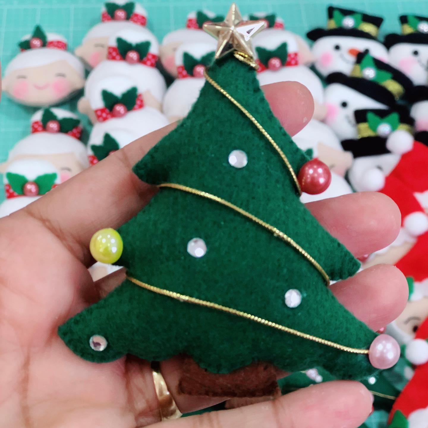 Eu Amo Artesanato: Porta Guardanapo de Natal Árvore em Feltro com Molde