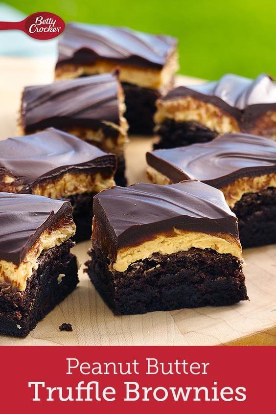 Traditional Peanut Butter Truffle Brownies Easy Food