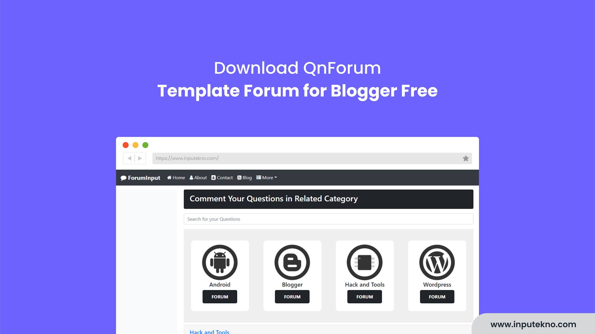 Download QnForum Template Forum for Blogger Free
