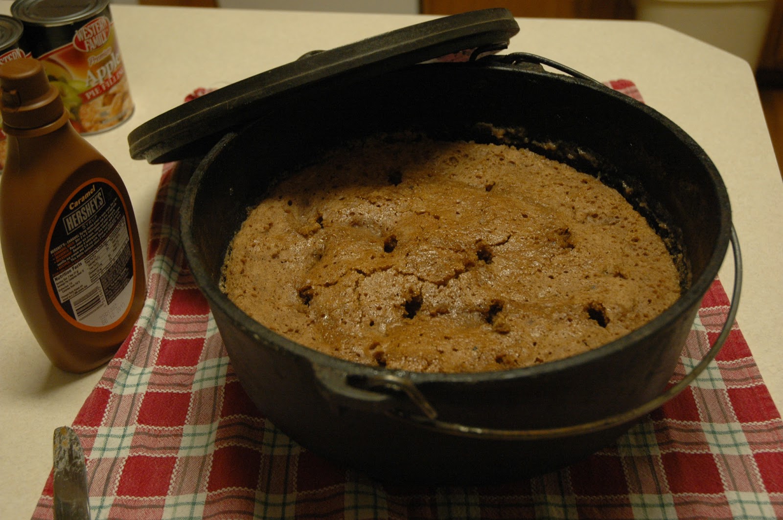 BYU Dutch Oven and Camp Cooking Caramel Apple Spice Cobbler