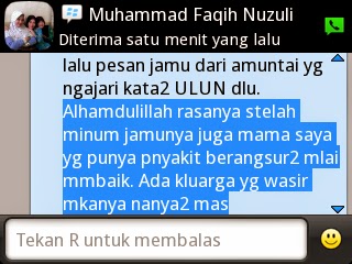 Testimoni Jamu Wahyu Sejati penyakit mulai sembuh Testimoni Jamu Wahyu Sejati penyakit mulai sembuh