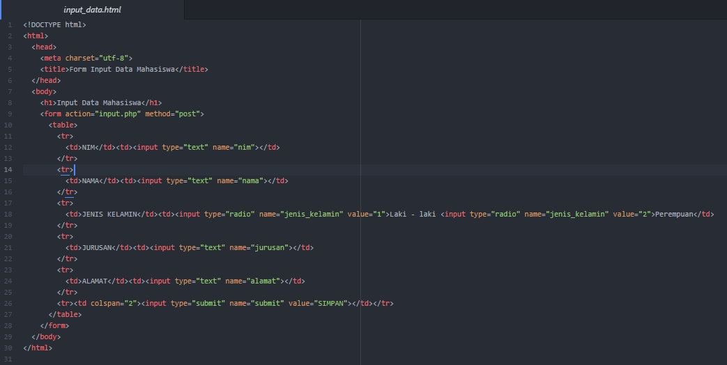 Membuat Form Input Data Sederhana Dengan PHP dan MySQL - Intro Dev