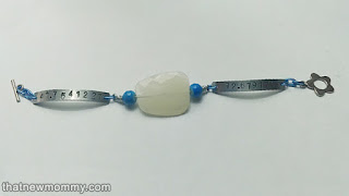 Beaded Metal Stamped Coordinates Bracelet Tutorial - ThatNewMommy Makes -- 