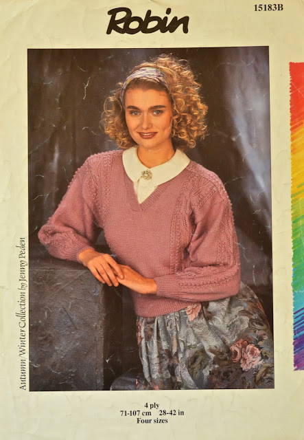 Knitting Novice Vintage 80s Knitting Patterns Part 2 Knitting 1980s ladies novice robin sweater pattern