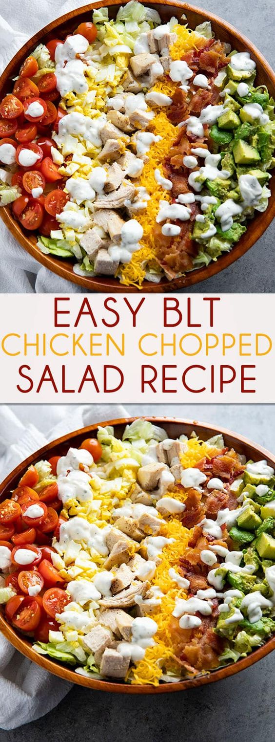 Easy BLT Chicken Chopped Salad Recipe