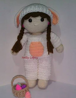 PATRON GRATIS MUÑECA CONEJO AMIGURUMI 46351