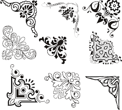 corner vector corel draw coreldraw vectors border clipart card invitation kb tutorial