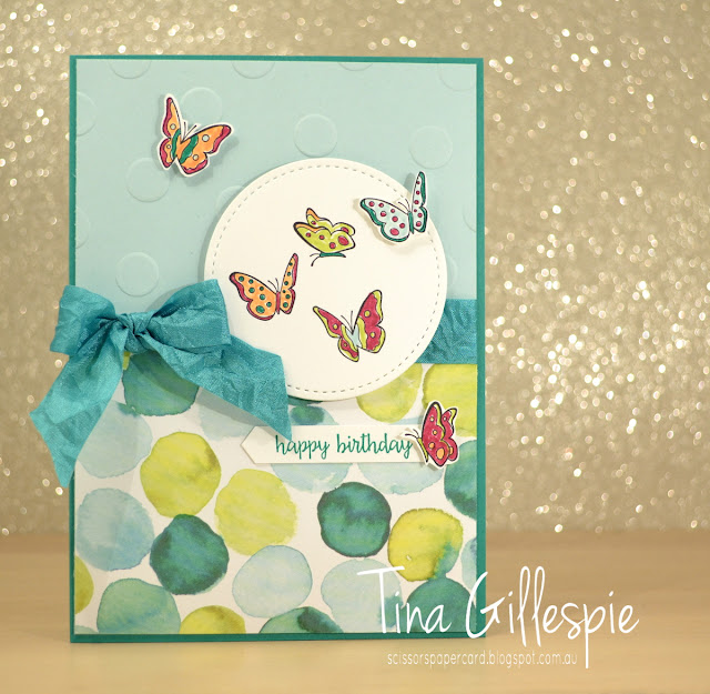 scissorspapercard, Stampin' Up!, Sharing Sweet Thoughts, Happy Birthday Gorgeous, Stitched Shapes Framelits, Polka Dot Basics TIEF, Naturally Eclectic DSP