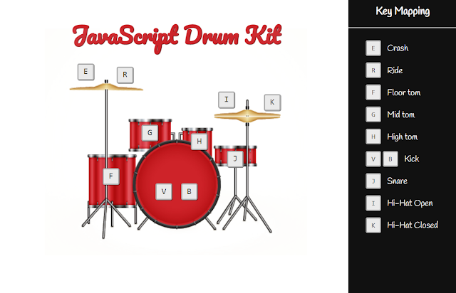 Drum Kit using HTML ,CSS and JavaScript 