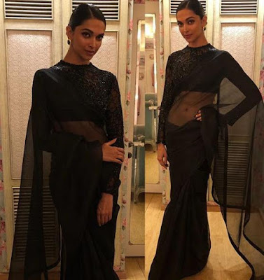 Deepika-flaunts-her-Sabyasachi-Saree