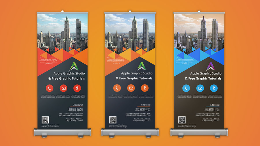 Corporate Roller Banner Design Tutorial in Apple Graphic Studio