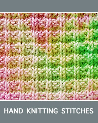 Ridge Rib Knit Purl Pattern - Hand Knitting Stitches