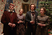 Jonathan Pryce, Ger Ryan, Dan Stevens and Morfydd Clark in The Man Who Invented Christmas (6)