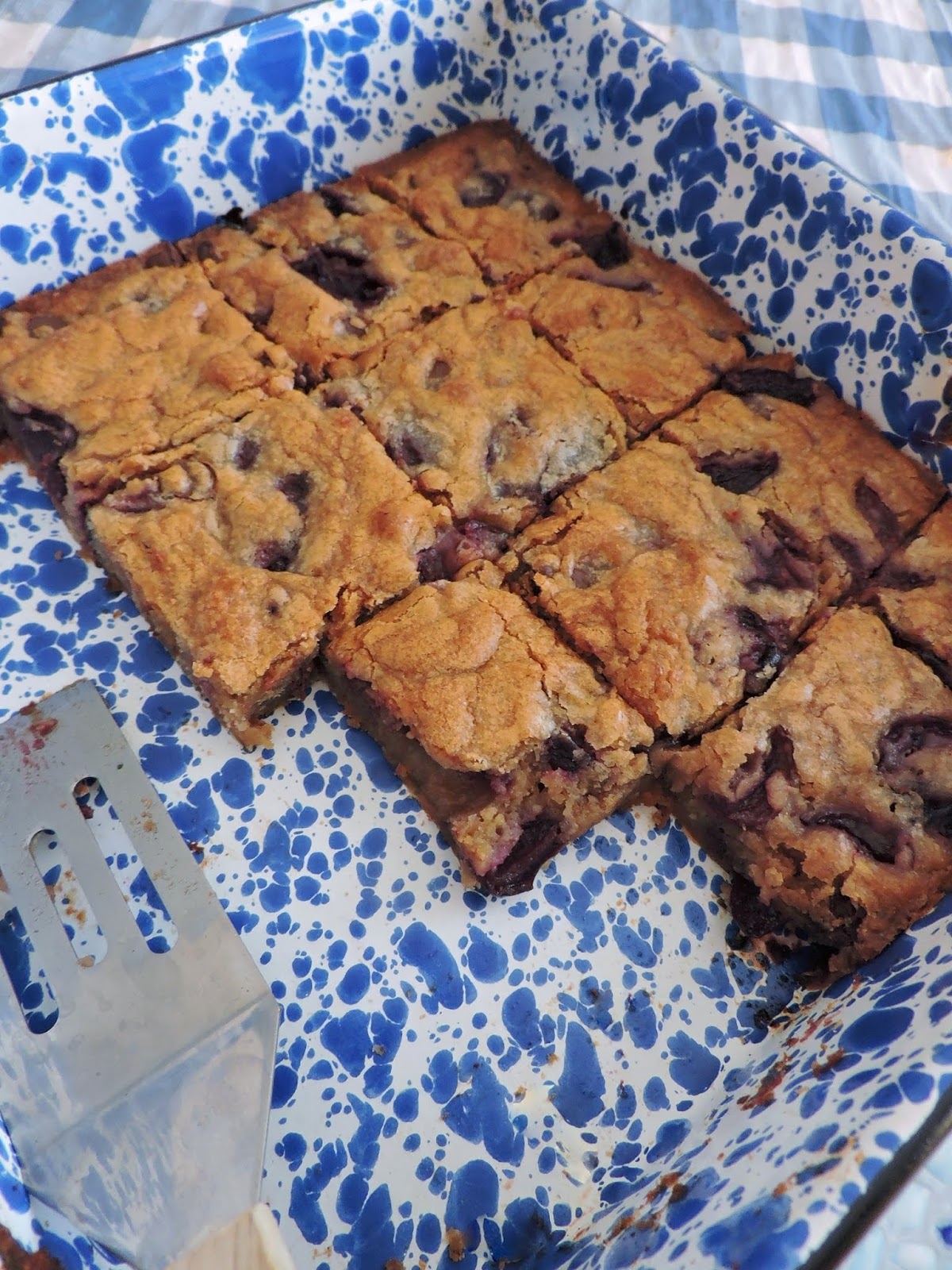 Chocolate Cherry Blondies