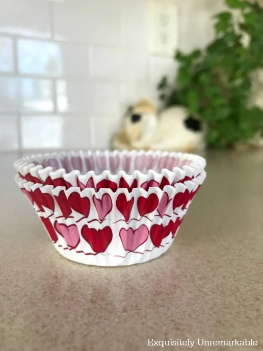 Heart cupcake liners