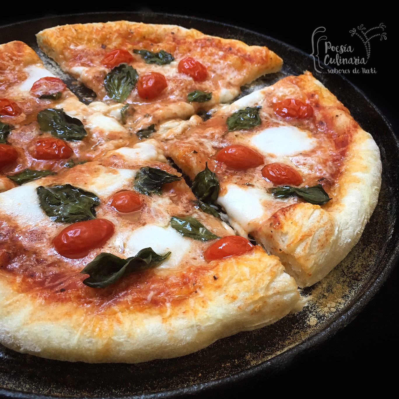 Poesía Culinaria . Sabores de Nati Pizza Margarita y su masa de