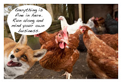 fox hen guarding henhouse