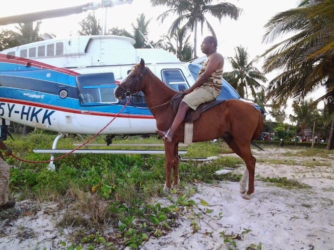 Sonko Went To The Beach with a Chopper to Spend With His Family
